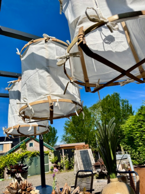 Hanglamp katoen bamboo XL