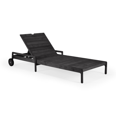 Ethnicraft - Outdoor - Teak Jack adjustable lounger - zwart