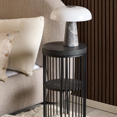 Bijzettafel Clune - ø35 cm- Zwart