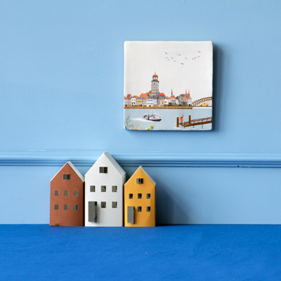 StoryTiles wandtegel Zwaaiend naar Deventer