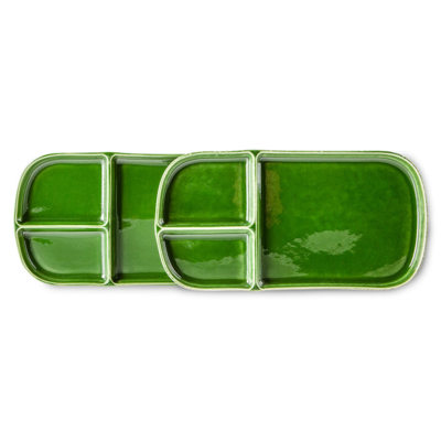 HKliving Emeralds plate rectangular Green