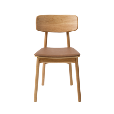 Eetkamerstoel Lana hout met kunstleer