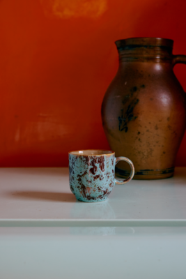 70s ceramics: café mugs, abstract (set of 4)