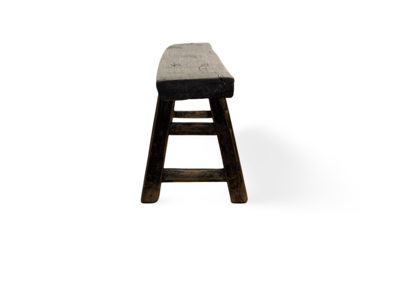 Houten bank zwart unieke