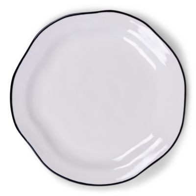 Bord Ayana beige/black Ø20,5 cm - set van 4