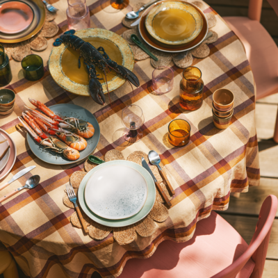 HKliving Dinner Plates - 70's Ceramics