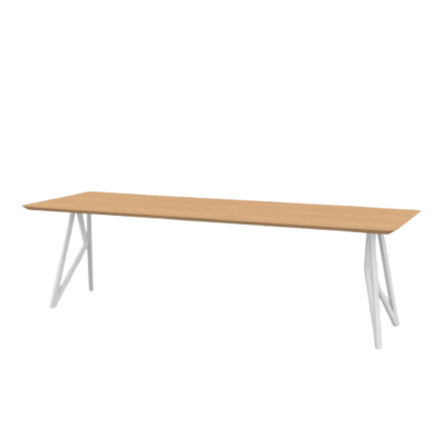 Studio HENK tafel Butterfly Rechthoekig - wit frame, hardwax light 3041
