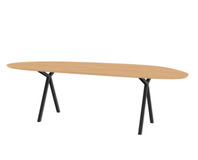 Studio HENK tafel Slim X-type Blob (organisch), zwart frame - Smart Collectie