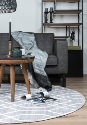 Vloerkleed Pattern Grijs Rond