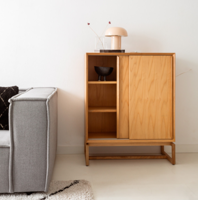 Wandkast Scandinavisch Midcentury hout
