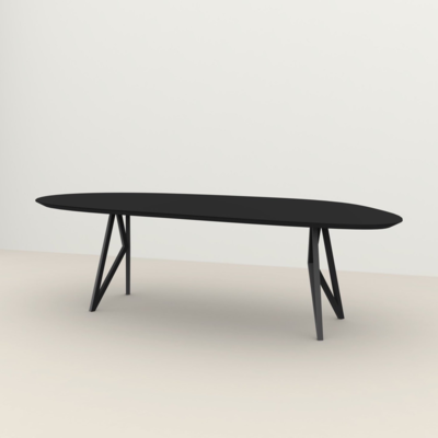 Studio HENK tafel Butterfly Blob - zwart frame, HPL Fenix nero ingo