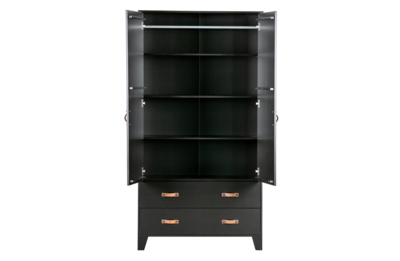 Garderobekast Dian grenen diep zwart [fsc]