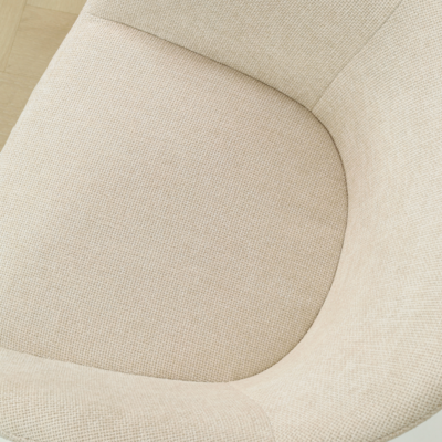 Nout-Otis bureaustoel wit onderstel - Gestoffeerde zitting met armleuningen