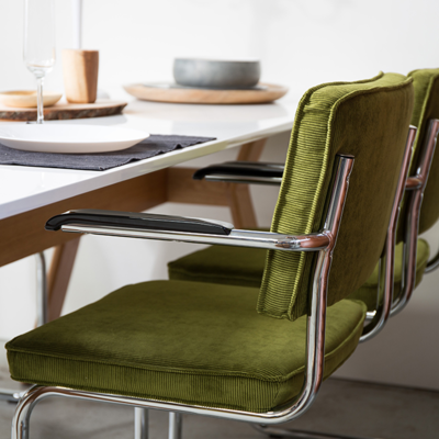 Zuiver Ridge Rib Armstoel - Set van 2