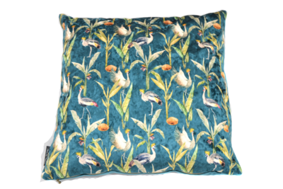 Kussen velvet kraanvogel