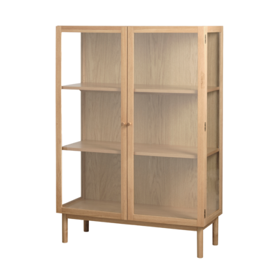 Eikenhouten vitrinekast Boris