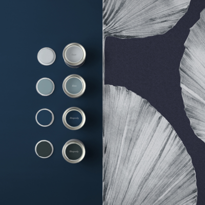 Graham &amp; Brown  vliesbehang  Palm Fan Navy