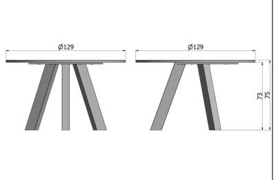 Eetkamertafel Rhonda Ø129