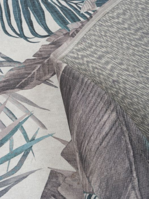 Vloerkleed Palm - Green Rond