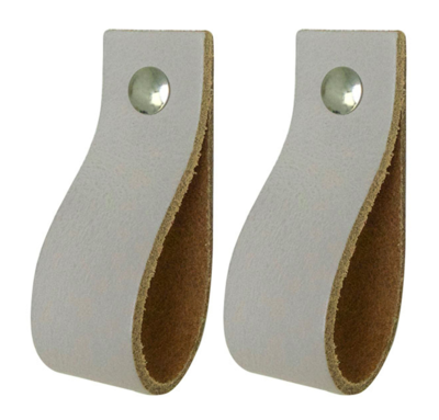 Leren handgrepen 'de lus' maat S | set van 2 - incl. 4 schroefjes