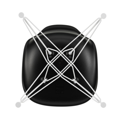 Vitra DSR RE eetkamerstoel wit onderstel