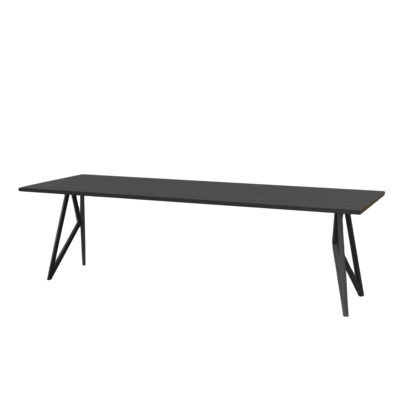 Studio HENK tafel Butterfly Rechthoekig - zwart frame, zwarte beits