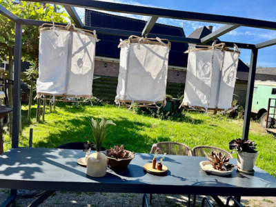 Hanglamp katoen bamboo XL