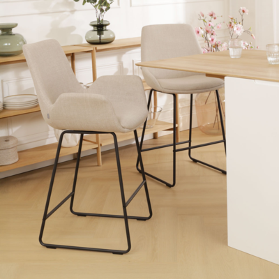 Barkruk Nino-Eef zwart onderstel