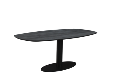 Eettafel Berlijn deens ovaal zwart 240cm