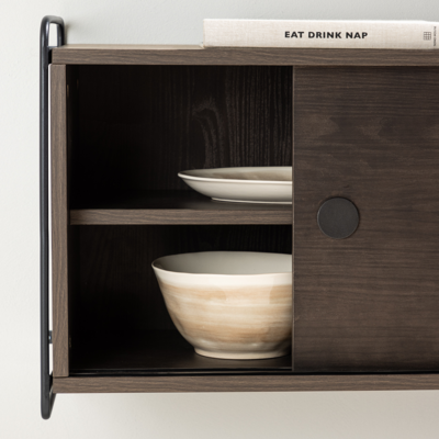 Hangende wandkast Marcus hout