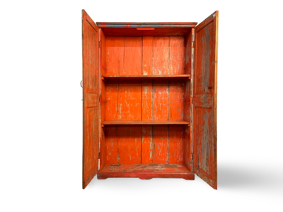 Kast 2 deur rood/oranje/blauw uniek