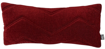 Kussen 3D ZigZag velvet maroon