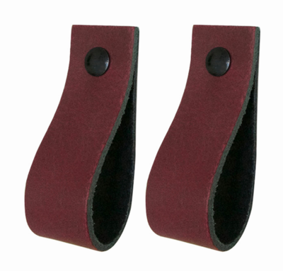 Leren handgrepen 'de lus' maat S | set van 2 - incl. 4 schroefjes