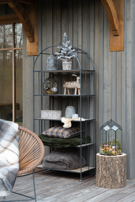 Rekken ronde bovenkant bruin - 2 stuks