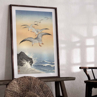 Poster Ohara Koson - Seagulls