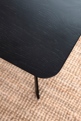 Studio HENK tafel Butterfly Rond QuadpodXL - zwart frame, zwarte beits