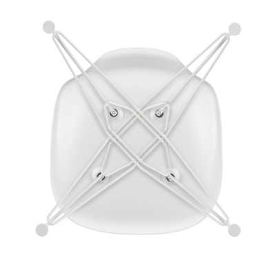 Vitra DSR RE eetkamerstoel wit onderstel