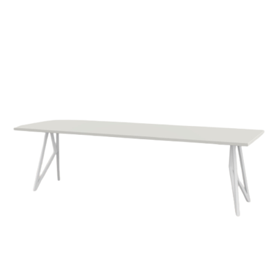 Studio HENK tafel Butterfly Rechthoekig - wit frame, HPL Fenix bianco kos