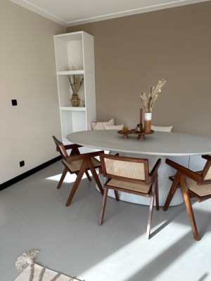 Bogard beton tafel ovaal | Light-grey