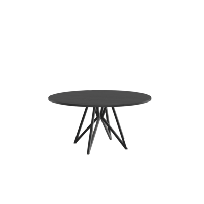 Studio HENK tafel Butterfly Rond Quadpod - zwart frame, zwarte beits