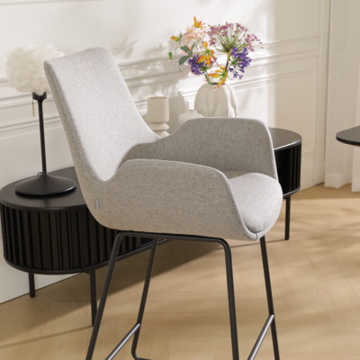 Barkruk Nino-Eef zwart onderstel