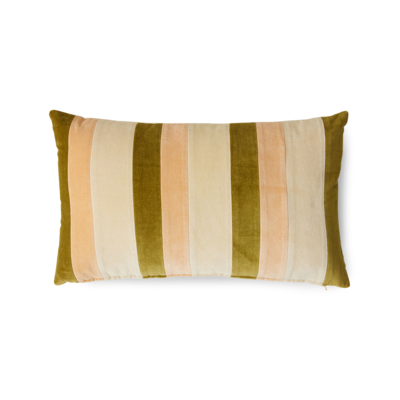 Striped velvet cushion Fields