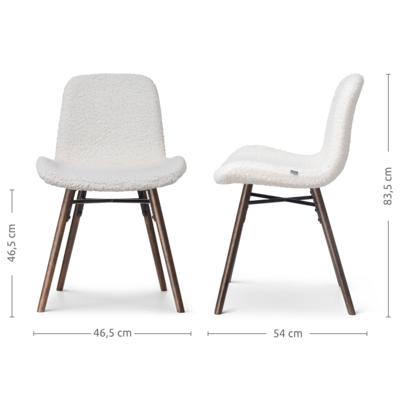 Eetkamerstoel Nena-Fé walnoot houten onderstel