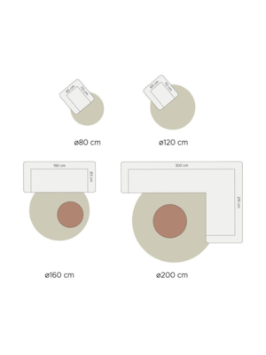 Vloerkleed Karaca - Blue/Brown 06 Rond