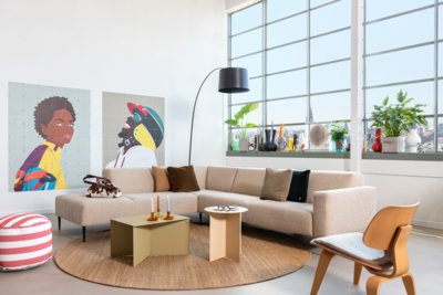 HKliving vloerkleed Hemp Round