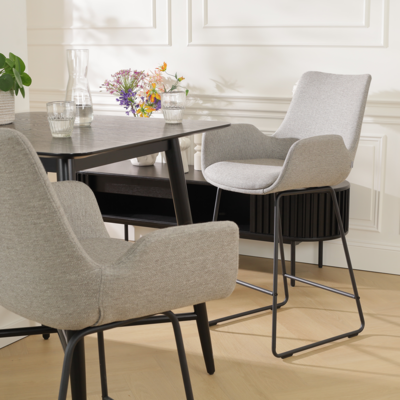 Barkruk Nino-Eef zwart onderstel