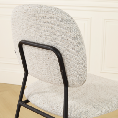 Eetkamerstoel Jasmijn - zwart onderstel