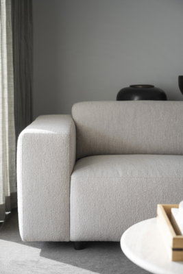 Gestoffeerde 4-zits hoekbank Willard