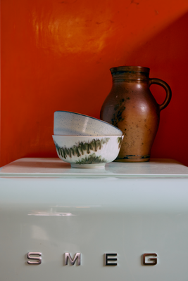 70s ceramics: ramen bowls, minimalist (set of 2)