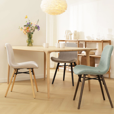 Eetkamerstoel Nena-Fé walnoot houten onderstel